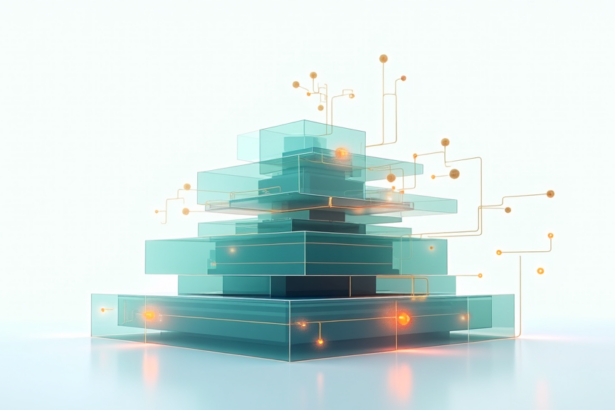 Strategic healthcare AI governance framework abstract illustration
