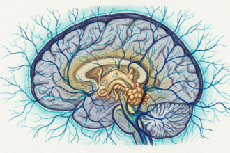 AI-guided brain tumor blood supply mapping illustration