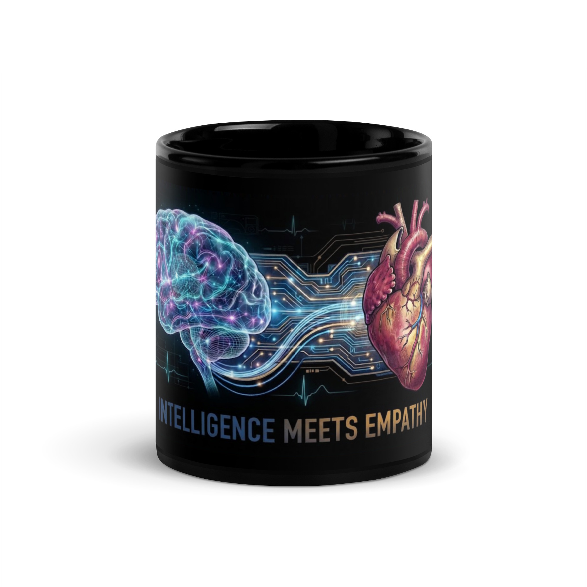Black Glossy Mug: Intelligence Meets Empathy - Image 3