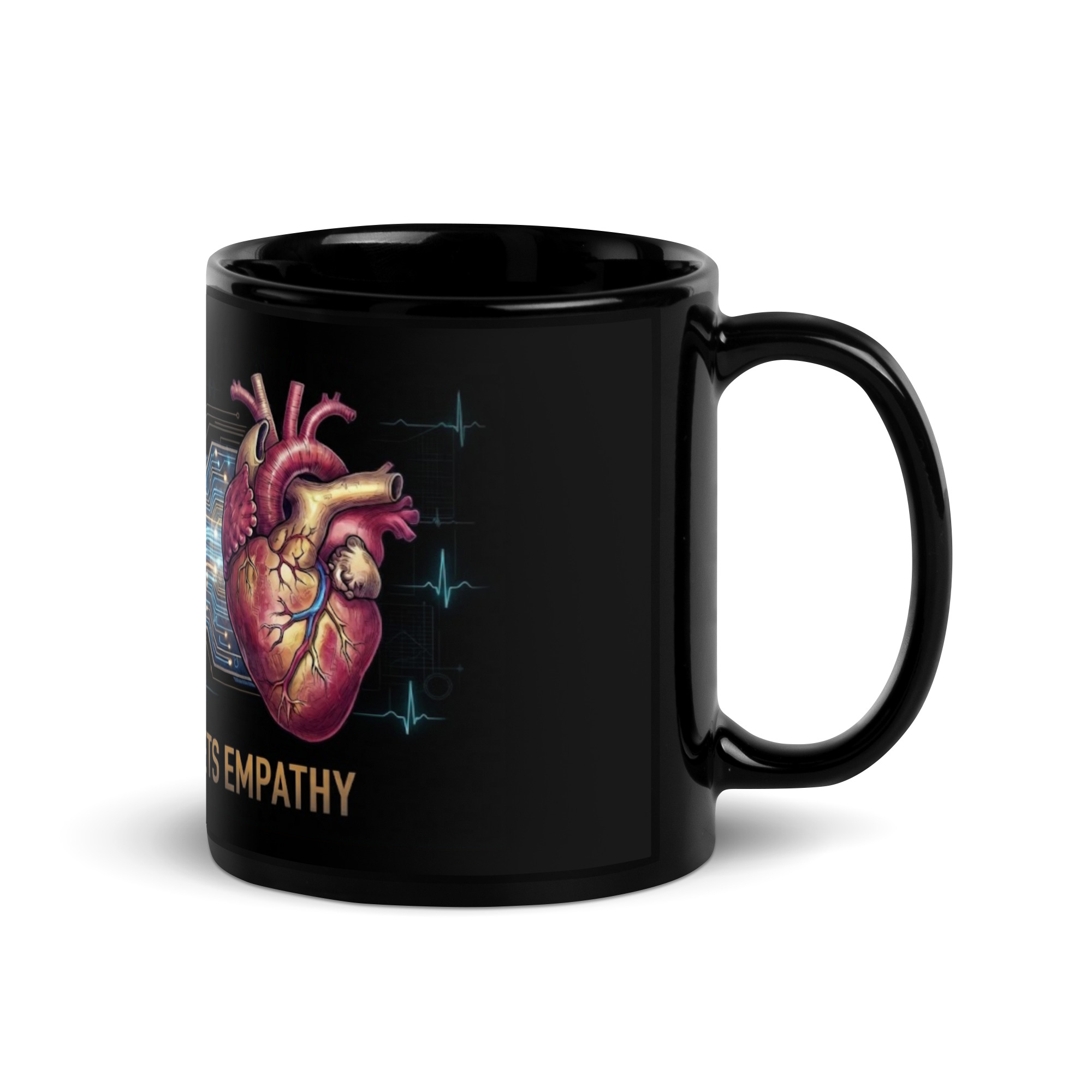 Black Glossy Mug: Intelligence Meets Empathy - Image 2