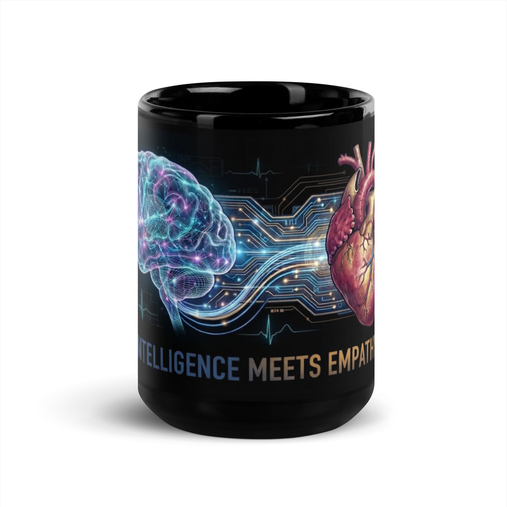 Black Glossy Mug: Intelligence Meets Empathy