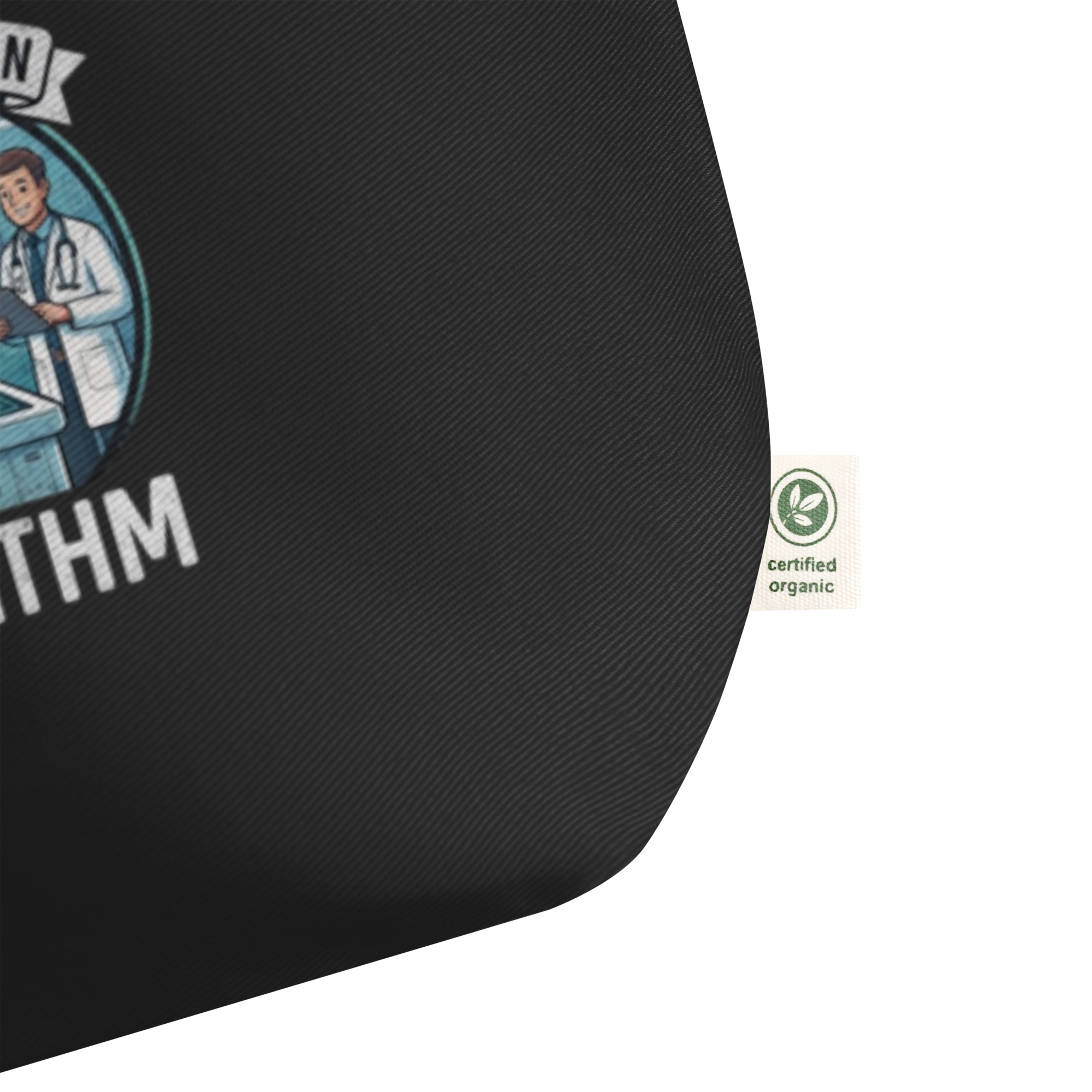 Large organic tote bag: "My Other Doctor Is An Algorithm" - Image 5